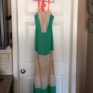 Flying Tomato bohemian halter maxi dress